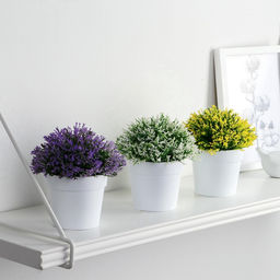 Искусственный цветок в горшке Мелкие цветочки, 8?12 см, МИКС