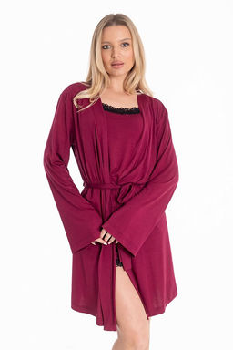 Халат М325087б бордовый - Елена фото 6