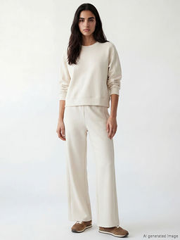 Bisiklet Yaka Oversize Kad?n Sweatshirt