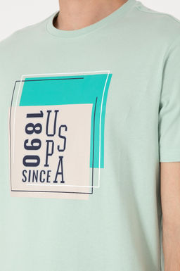 Erkek Regular Fit Bisiklet Yaka Su Ye_ili Ti__rt Sepette S_rpriz _ndirim - U.s. polo assn фото 7