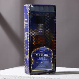 Подарочный набор косметики Мужик, гель для душа во флаконе коньяка 250 мл и мыло для рук, HARD LINE