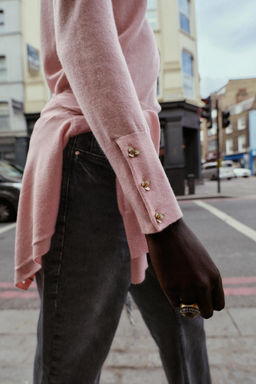 KNIT JUMPER WITH FLORAL BUTTONS - Zara фото 5