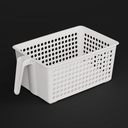 Цена за 2 шт. Корзина для хранения с ручкой (белый) М8973