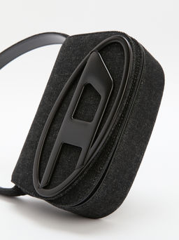 Женская сумка на плечо из денима DIESEL 1DR Артикул 4285115, черный  фото 3