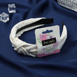 Цена за 2 шт. Ободок для волос «Джил», 2.5 см, белый