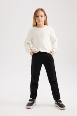 K?z Cocuk Carrot Fit Havuc Kesim Beli Lastikli Esofman Alt?