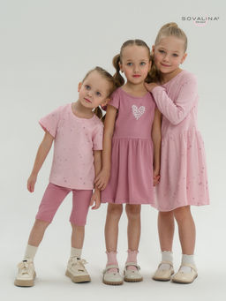 Костюм Актив лиловые сердечки-сухая роза - Sovalina фото 39