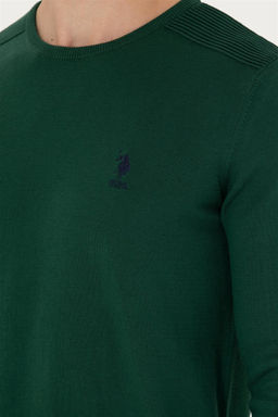 U. S. Polo Assn Мужской зеленый базовый свитер - U.s. polo assn фото 14