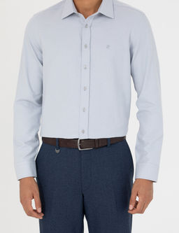 Gri Slim Fit Uzun Kollu G_mlek