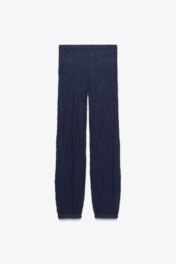 FINE KNIT WRINKLED-EFFECT TROUSERS - Zara фото 17