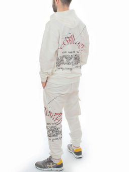 2622/7362 WHITE Костюм спортивный мужской (75% хлопок, 20% полиэстер, 5% спандекс)