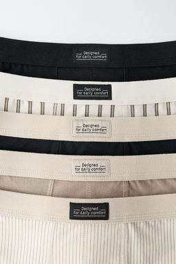 AGES 6-14 / PACK OF 5 PAIRS OF STRIPED BOXERS - Zara фото 2