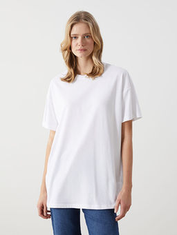 Bisiklet Yaka Oversize Kad?n Ti??rt