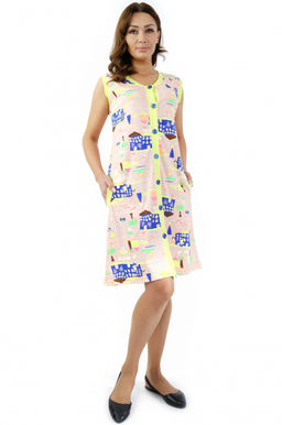 Арт. 573 Халат женский 44-52 (5 шт) Цвет:ассорти