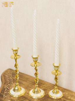 Подсвечник набор из 3-х на 1 свечу с перламутром № П5212/3 - Ганг фото 2