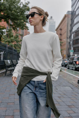 WAFFLE T-SHIRT WITH LABEL - Zara фото 2