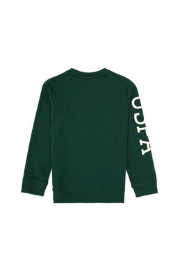Erkek _ocuk Koyu Ye_il Basic Bisiklet Yaka Sweatshirt Sepette S_rpriz _ndirim - U.s. polo assn фото 6
