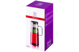 Кувшин 1,35 л 14*10,5*25 см "Crystal glass" + пластиковая крышка с метал. фильтром и сил.проклад