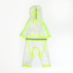 Дождевик-комбинезон для собак, р-р XS (ДС 20, ОГ 32 см, вес 1-3 кг), прозрачный-жёлтый - Simaland фото 10