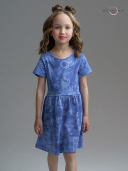 Платье Лето зайцы варенка синий - Sovalina фото 22