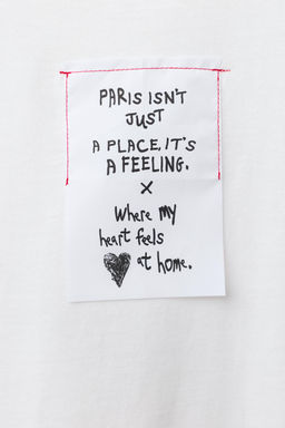 HEART T-SHIRT WITH EMBROIDERED TEXT - Zara фото 4