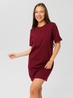 Трикотажное платье LINGEAMO темно-бордовое ВП-05 (28)