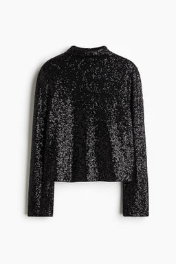 Sequined turtleneck top - H&m фото 8
