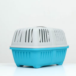 Переноска для животных пластиковая 47 х 30 х 35 см, вес до 9 кг, синяя - Пижон фото 5