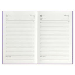 Ежедневник недатированный DIARY арт. 68054 СИЯЙ / А5, 80 л., твёрдый переплёт, полноцветная печать, тиснение цветной фольгой, ламинация "софт-тач" вельвет. Блок - белый офсет, 65 г/м?, печать в одну краску, линия,