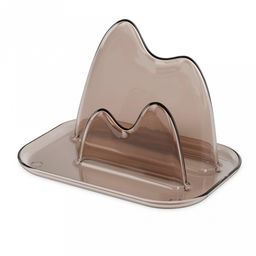 Подставка под крышку и ложку пластмассовая 18,5х13х12см, для крышек любого диаметра, антискользящие ножки, тонированный (Россия)