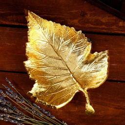 Блюдо «Одинокий лист», 20×14×3.5 см, алюминий