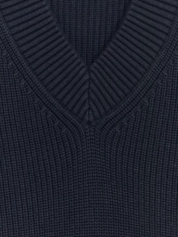 Вязаный джемпер с треугольным вырезом / Zarina  фото 3