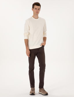 Kahverengi Slim Fit Jean Pantolon