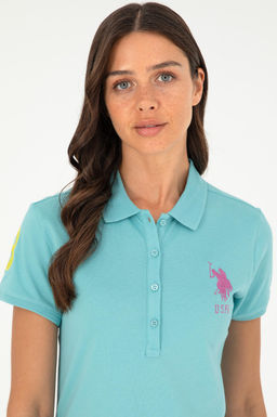 Женское мятное трикотажное платье - U.s. polo assn фото 2