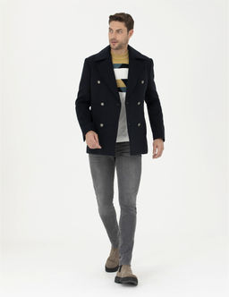 Lacivert Slim Fit Ka_e Kaban