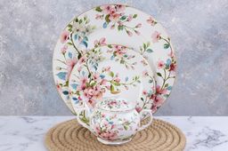 Набор тарелок 2 пр. 26*26*2 см Яблоневый цвет на белом NEW BONE CHINA - Elan gallery фото 3