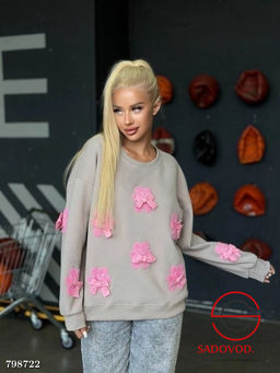 худи-свитшот без горла с бантиками - Bruno фото 2