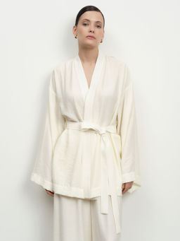 Жакет-кимоно из вискозы 42367 молочный