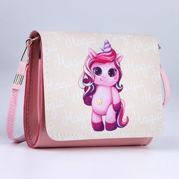 Сумка детская Единорог, на клапане, розовая - NAZAMOK KIDS фото 3