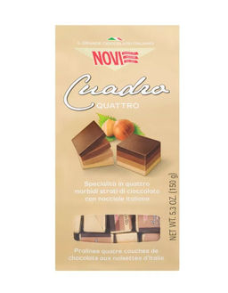 Конфеты Novi из 4 х видов шоколада (темного, Джандуйя, молочного и белого) 150 г, пакет, Италия