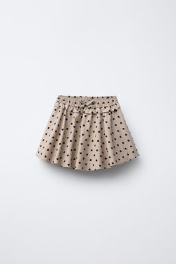 FLOCKED PRINT BERMUDA SKORT