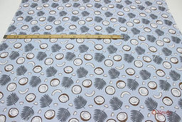 Рогожка Кокосовый рай цв.пыльно-голубой, ш.1.5м, хлопок-100%,160гр/м.кв - Купава фото 3