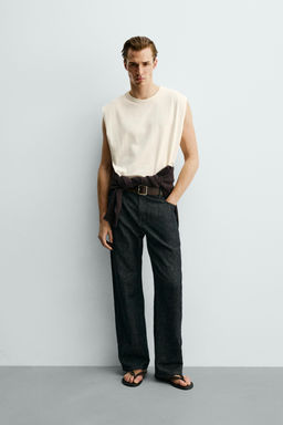 CAMISETA TANK RELAXED FIT / Crudo