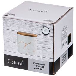 БАНКА ДЛЯ СЫПУЧИХ ПРОДУКТОВ КОЛЛЕКЦИЯ ЗОЛОТОЙ МРАМОР ЦВЕТ:BLACK 11,5*11 СМ - Lefard фото 2