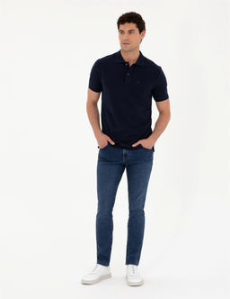 Lacivert Regular Fit Basic Ti__rt - Pierre cardin фото 4