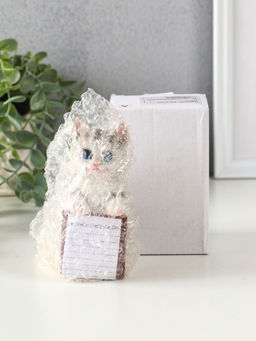 Фигурка с блокнотом 20 листов «Серый котик», полистоун, 6.5×5×11 см