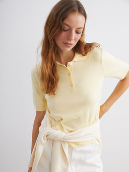 Polo Yaka Kad?n Triko Kazak