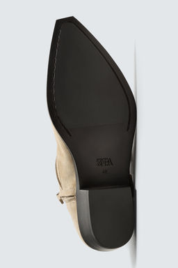 LEATHER HARNESS BOOTS - Zara фото 7