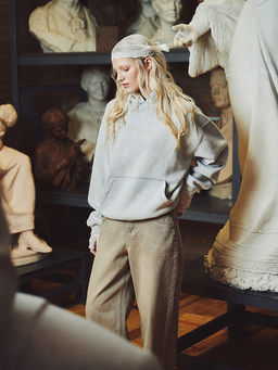 Теплое худи женское серое с начесом - Mark formelle фото 2