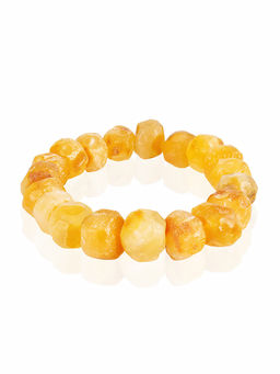 Браслет из натурального янтаря с лечебным эффектом Кусанка медовая крупная